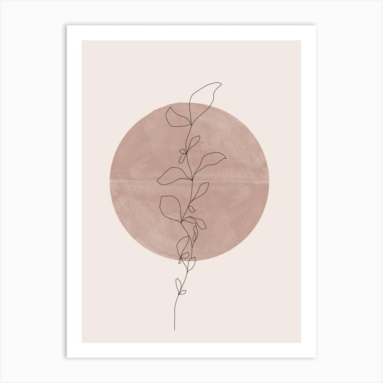 Plant In A Circle Art Print by THE MIUUS STUDIO