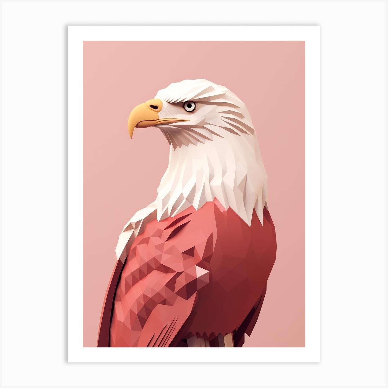 Minimalist Bald Eagle 3 Illustration Art Print by Feathered Muse