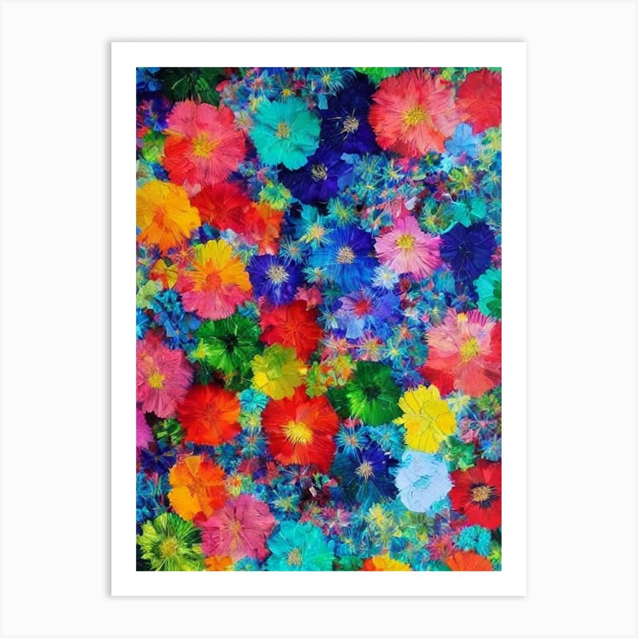 Stylophora Vibrant Painting Art Print by Reef Reflections