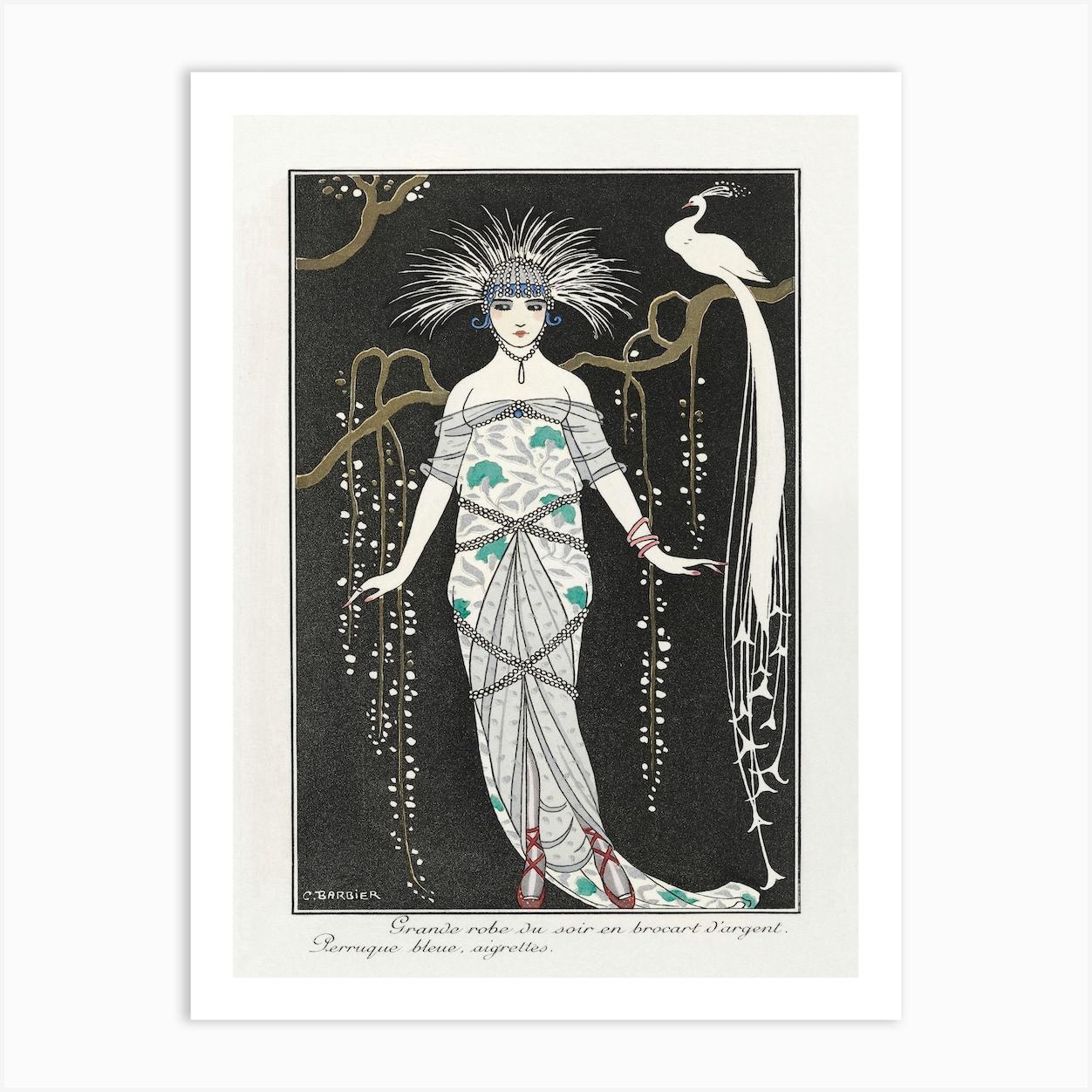 Costumes Parisiens Grande Robe Du Soir From Journal Des Dames Et Des Modes (1914), George Barbier Art Print by Fy! Classic Art Prints and Posters
