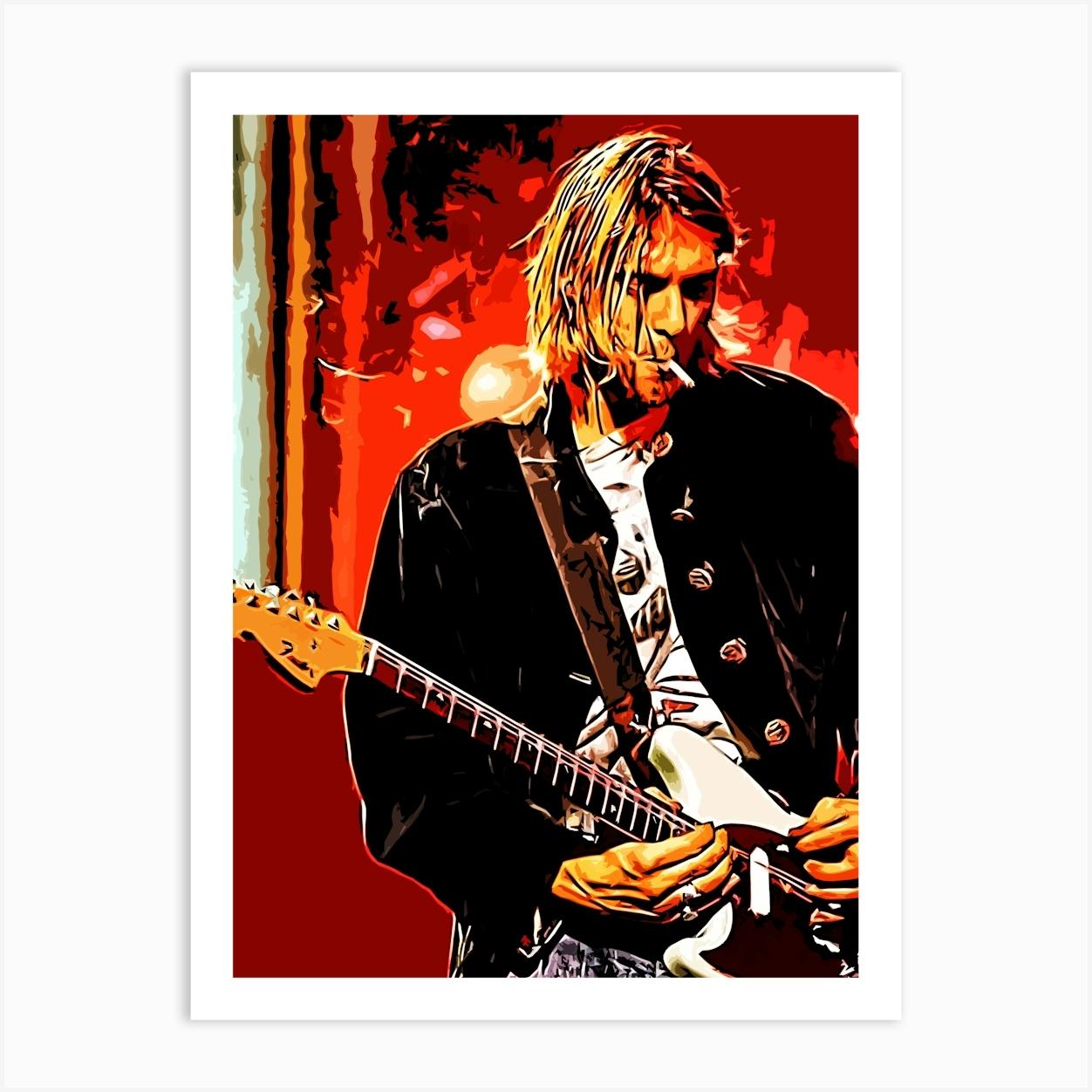 Nirvana - kurt cobain Art Print by music soul - Fy