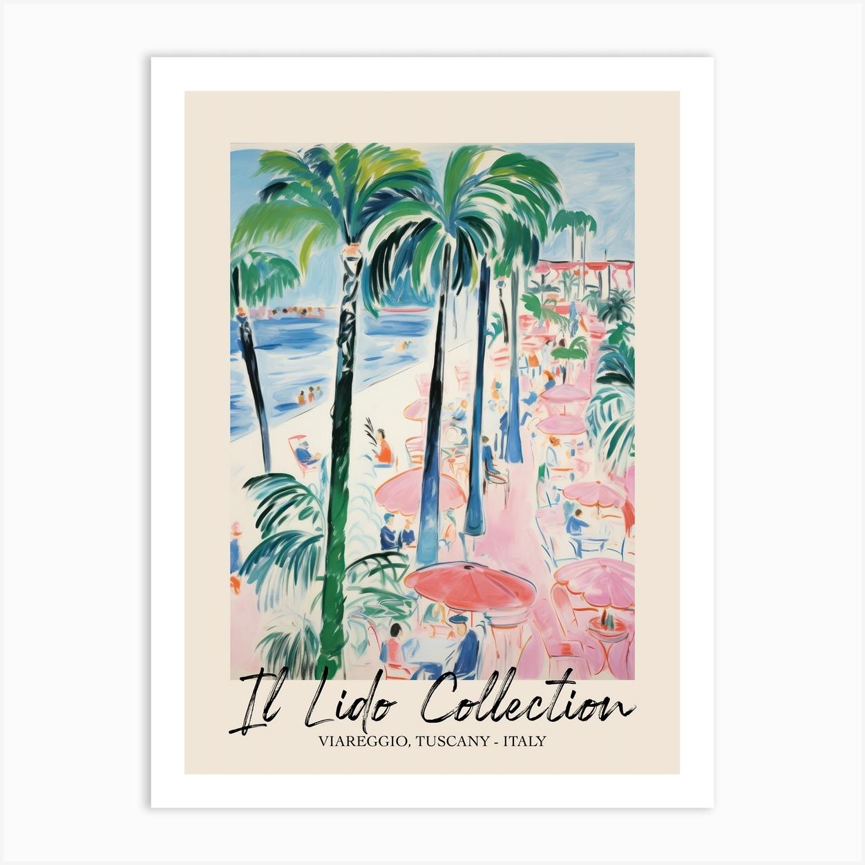 Viareggio, Tuscany Italy Il Lido Collection Beach Club Poster 4 Art Print by MedArt
