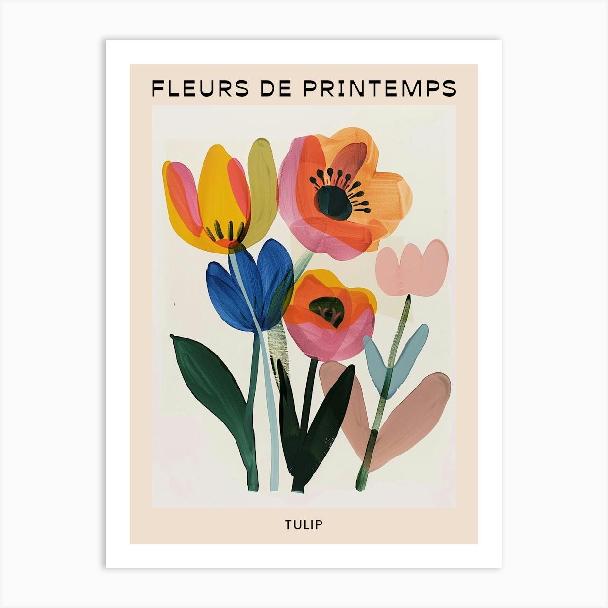 Spring Floral French Poster Tulip 1 Poster