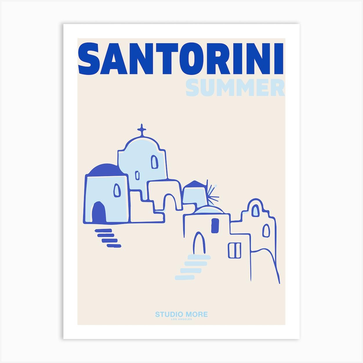 Santorini Summer Art Print by STUDIO MORE