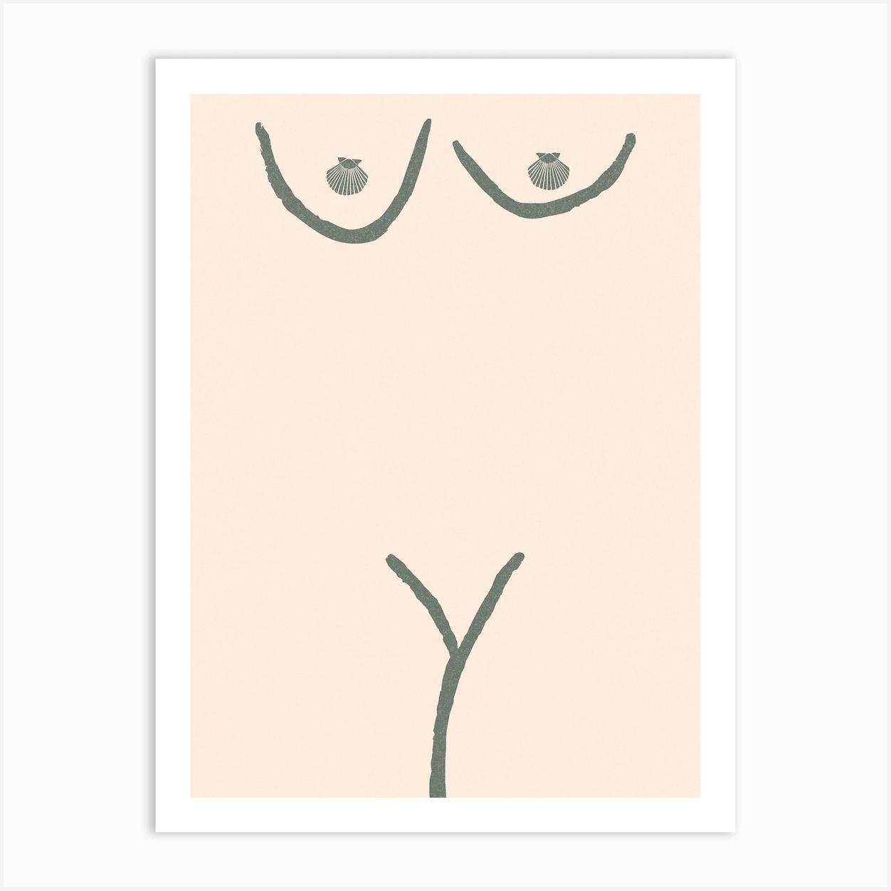 Female Line Art Minimal Woman Line Female Power Gifts For Best Friend Female Nude Line Art Digital Printable Wall Art INSTANT DOWNLOAD Art Print by
