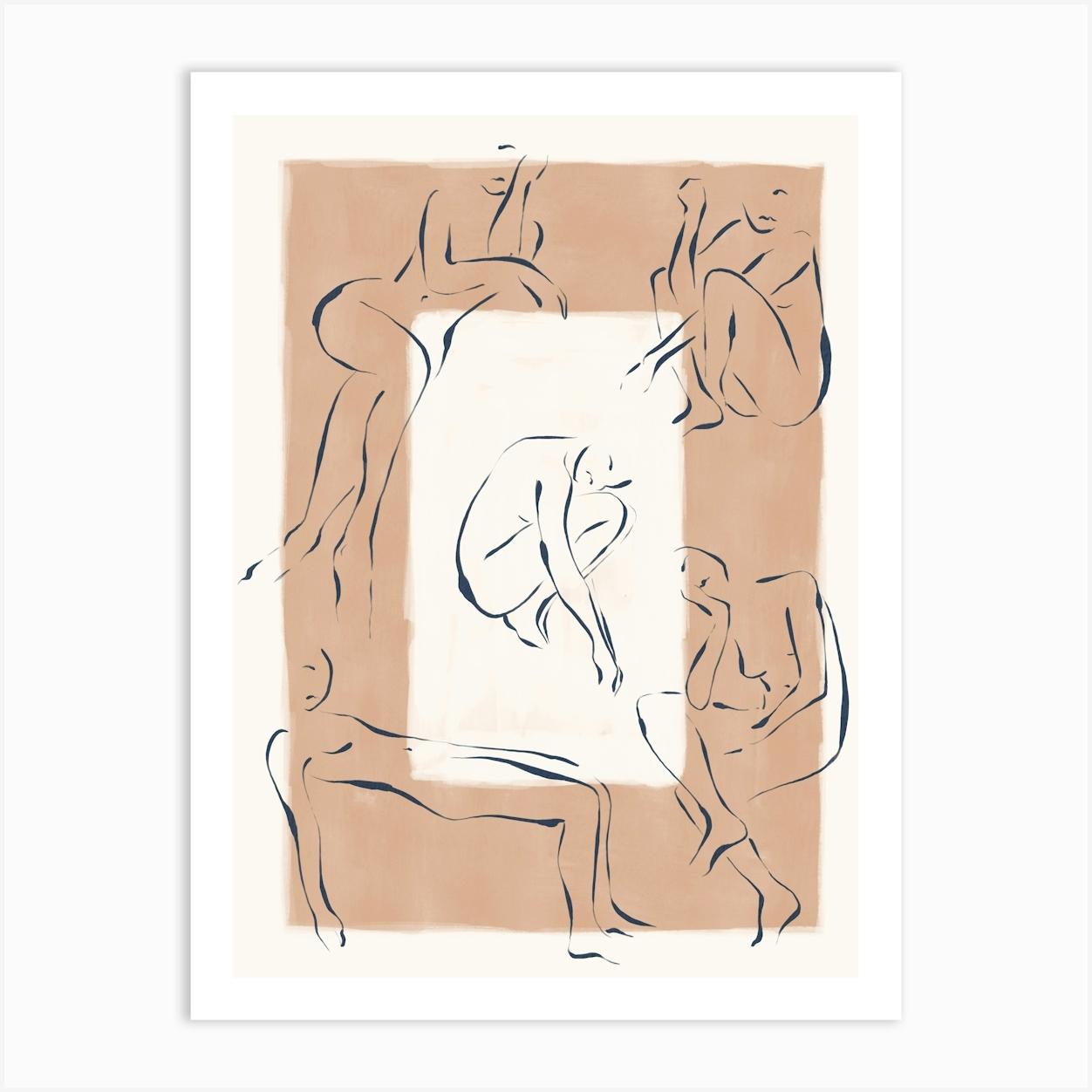 Nudes Art Print by Ivy Green Illustrations