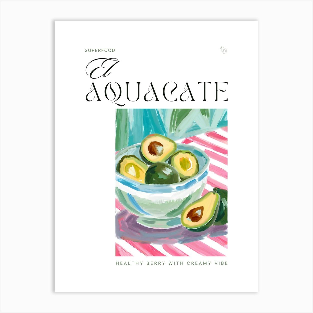 El aguacate - style exhibition poster Art Print by OHKIMIKO