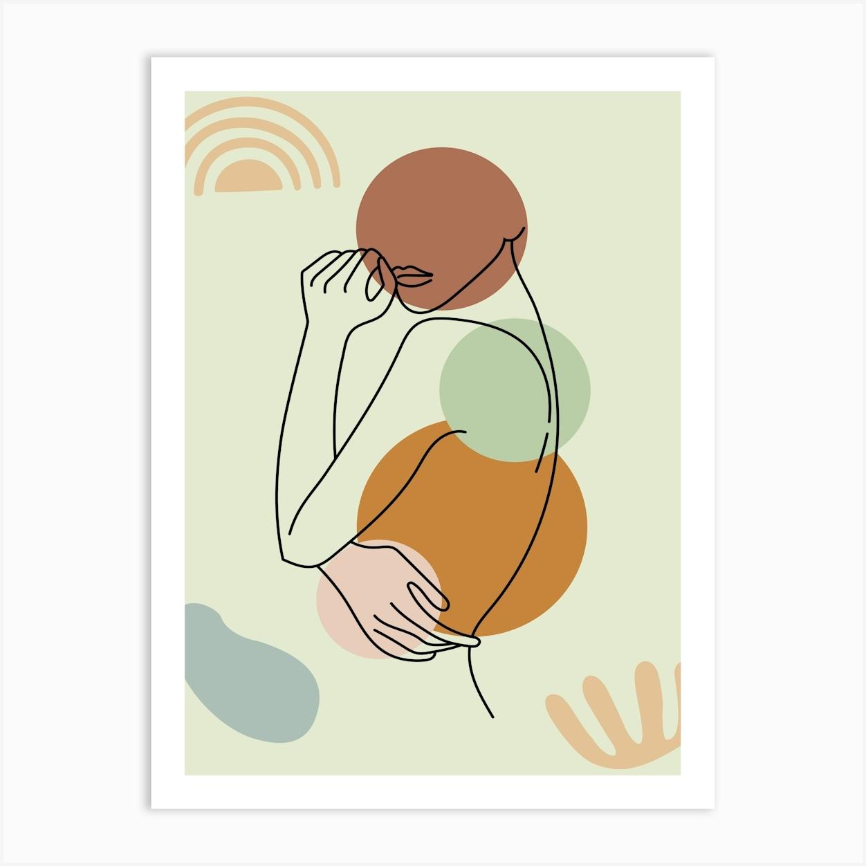 Boho woman — boho poster, boho wall art Art Print by Synthwave1950