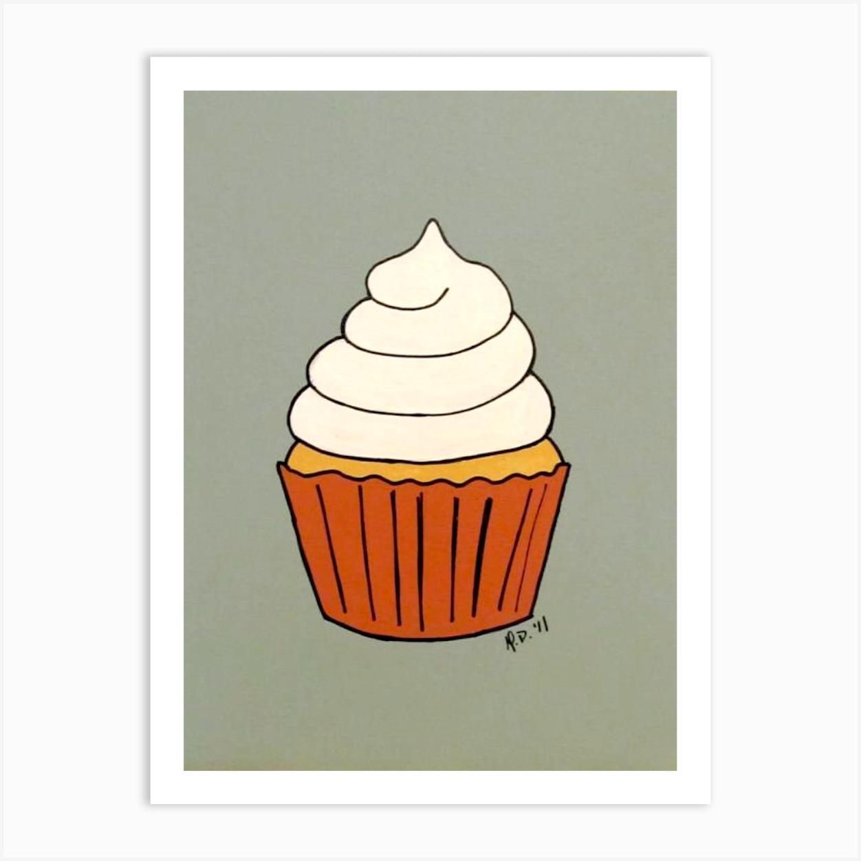 Cupcake 1 Art Print by Melanie Daily