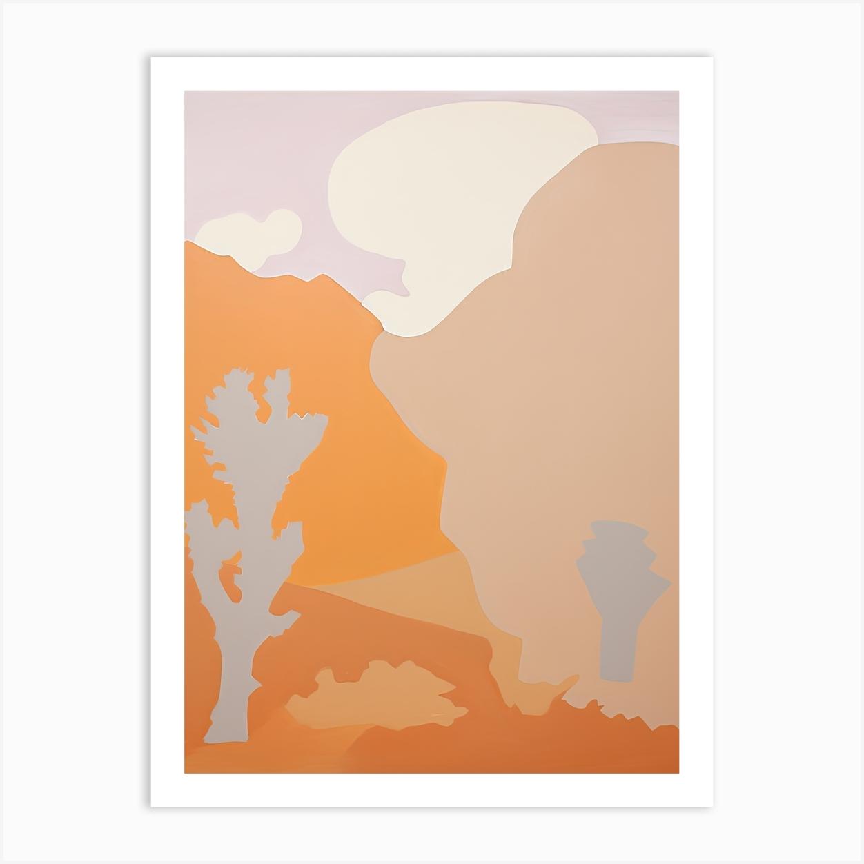 Sahara Desert Africa, Contemporary Abstract Illustration 5 Art Print by Blossom Boots