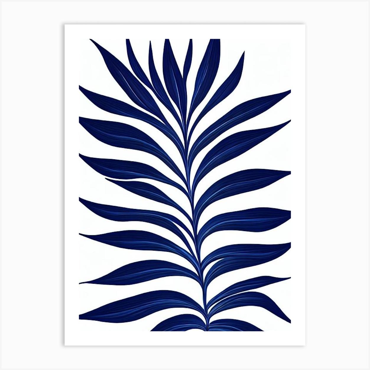 Bird Of Paradise Stencil Style Plant Affiche