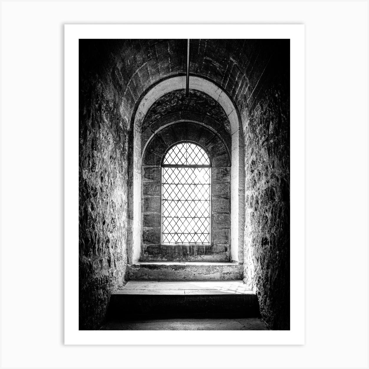 Beautiful light through an old medieval window // London Travel Photography Art Print by Diana Van Neck Travel photography