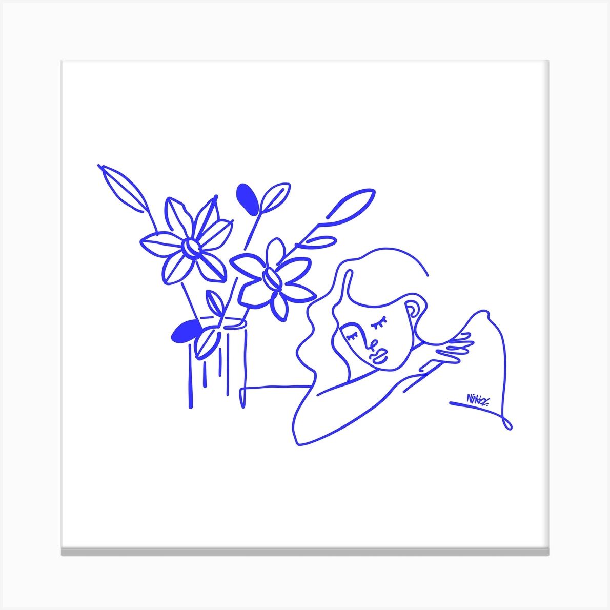 At The Table Square Canvas Print by Ninhol