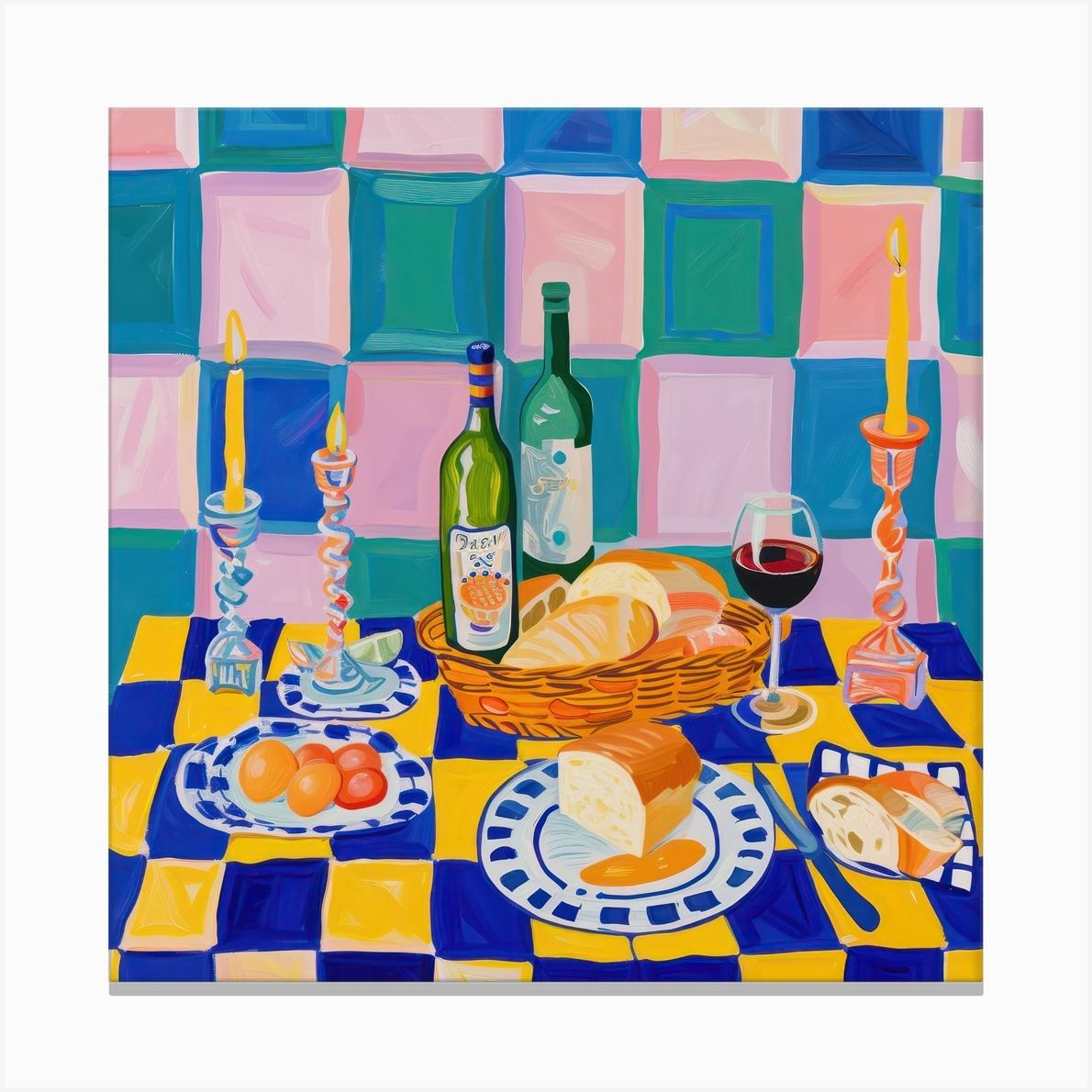 La Bottega Del Piacere Trattoria Italian Food Kitchen Canvas Print by Artful Appetite