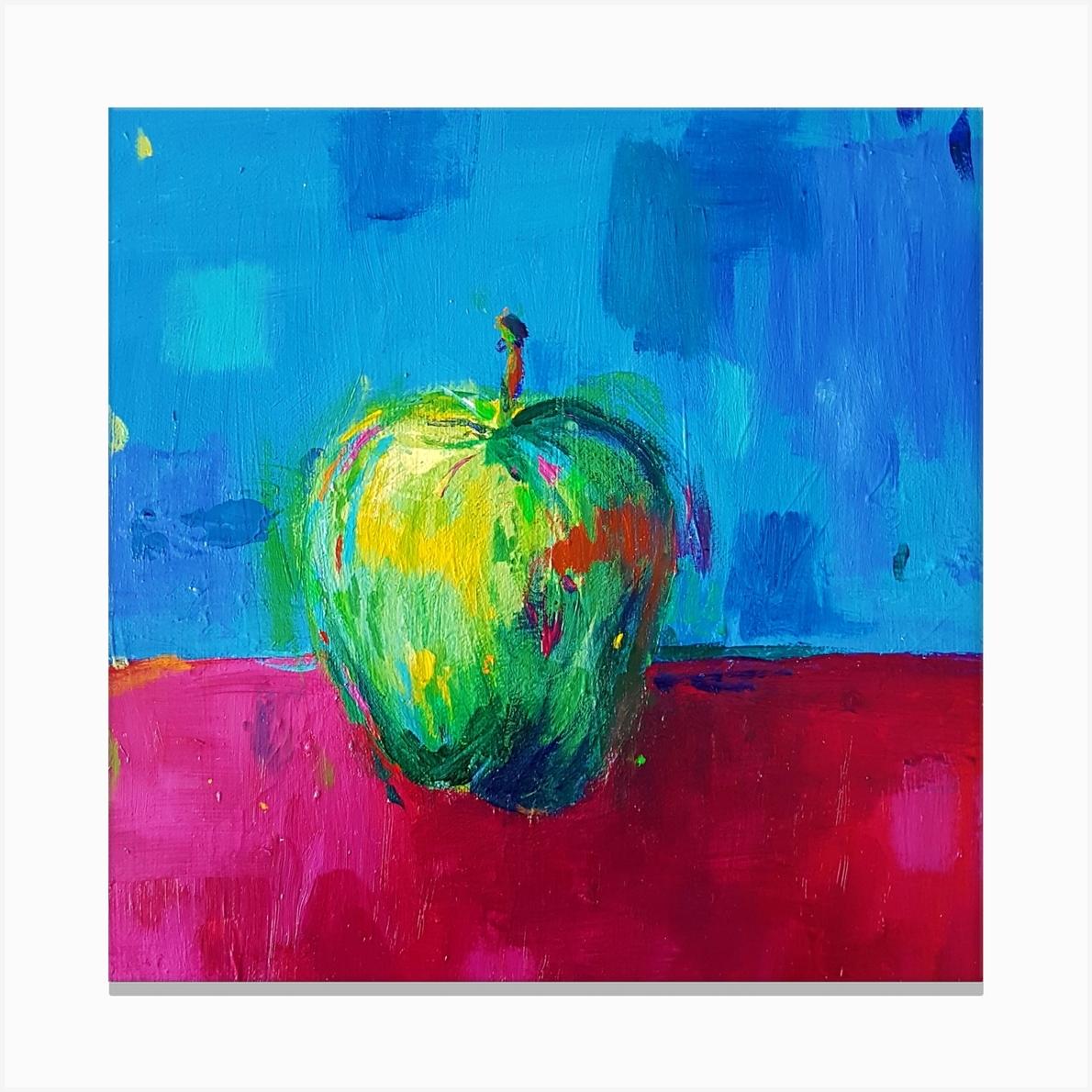 Apple Square Canvas Print by Dawn Underwood