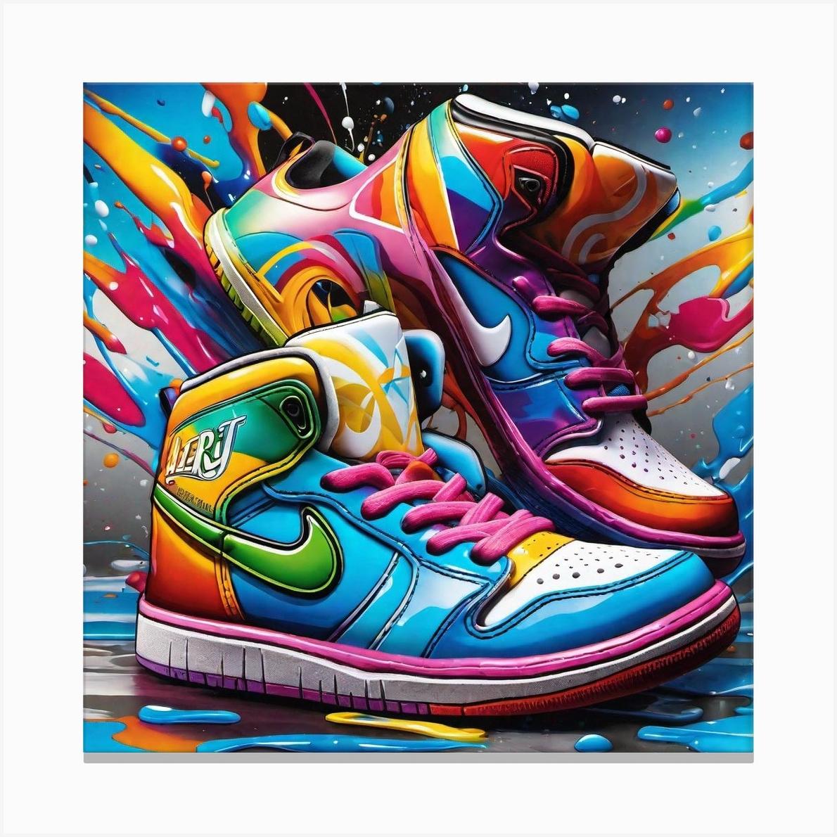 Nike Dunk High アートプリント Nike Dunk High Canvas Print by DC55ART - Fy