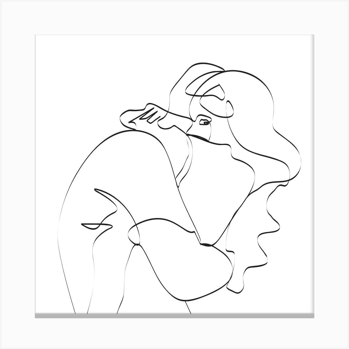 Lovers Canvas Print by Urban Wall Arts