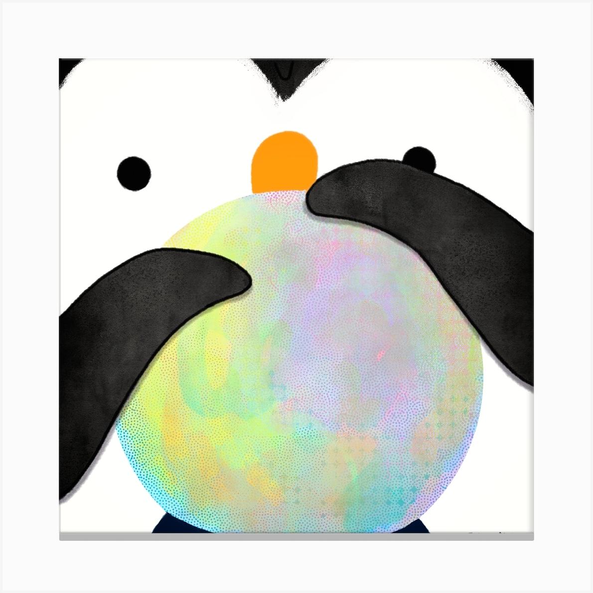 Mystical Penguin Fortune Teller Canvas Print by Juliana Motzko