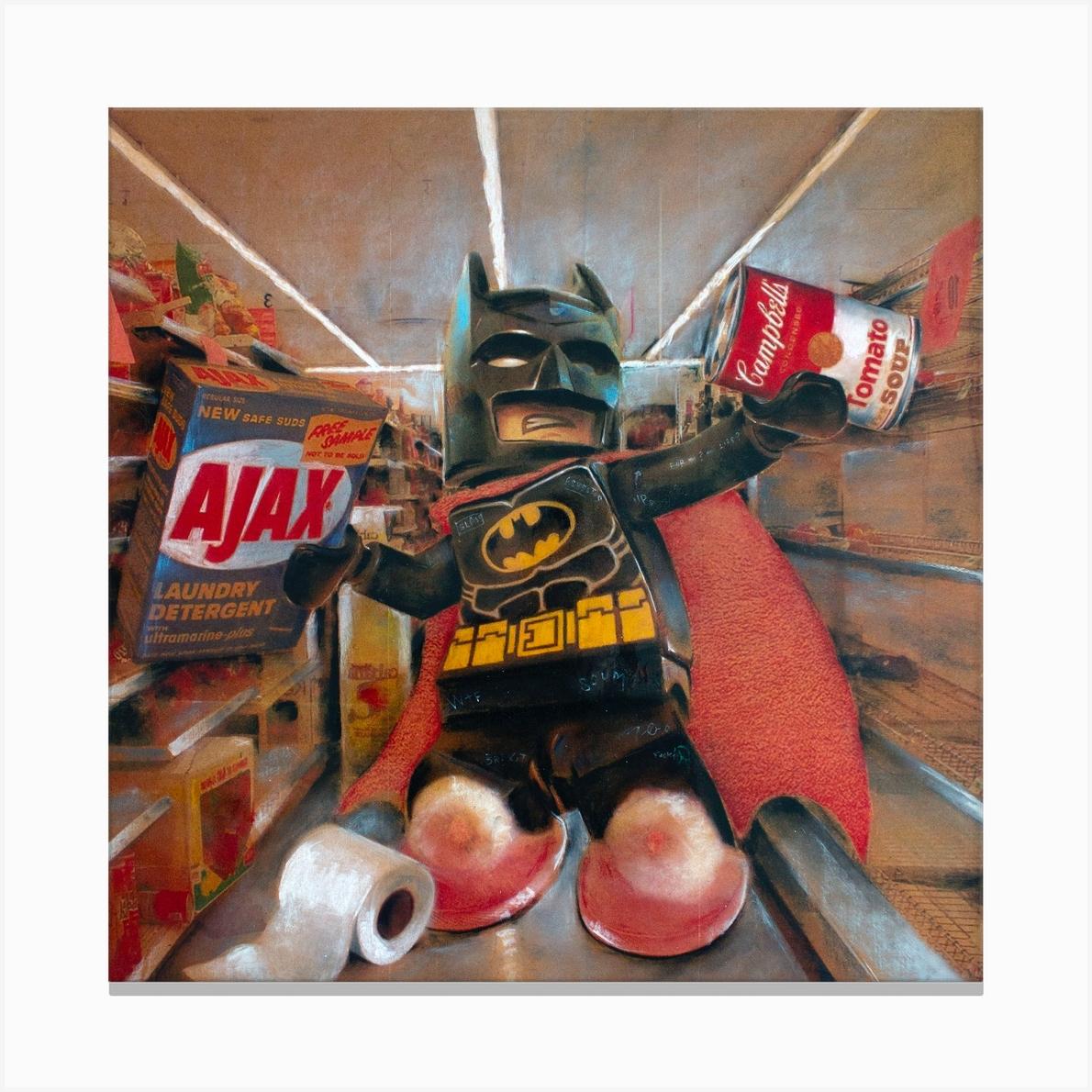 Lockdown Lego Batman Canvas Print by Quote & Frame