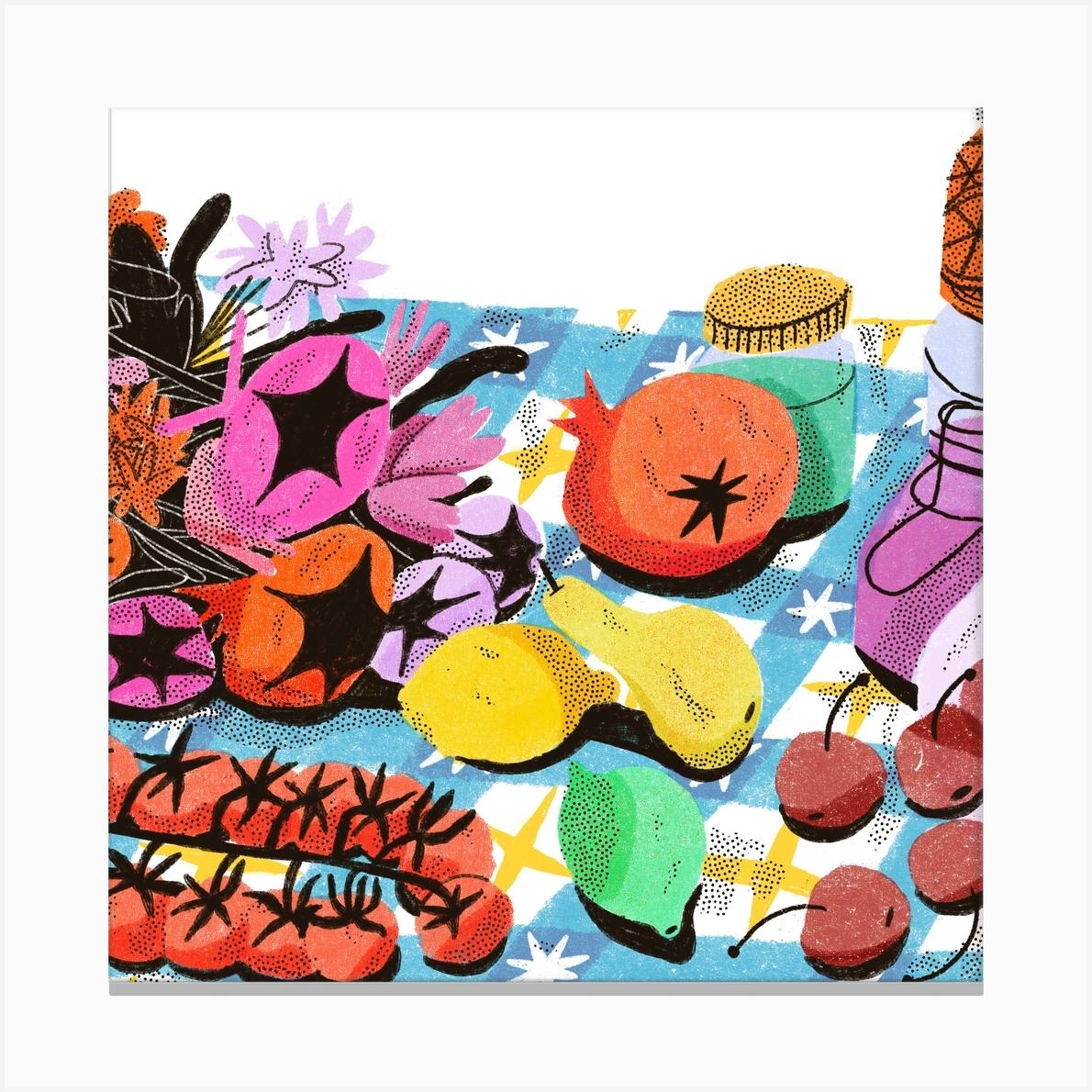 Full Table Square Canvas Print by Marta Company