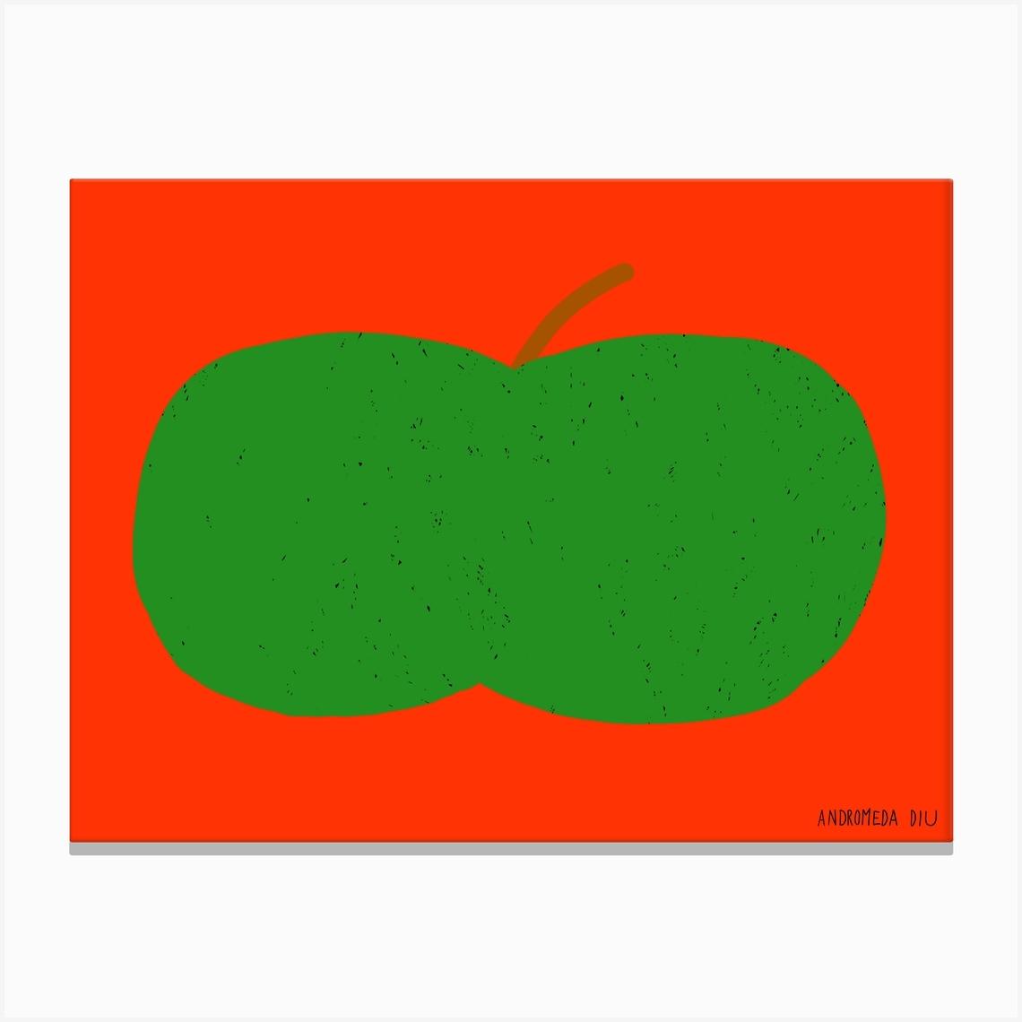 Apple Canvas Print by Andromeda Diu