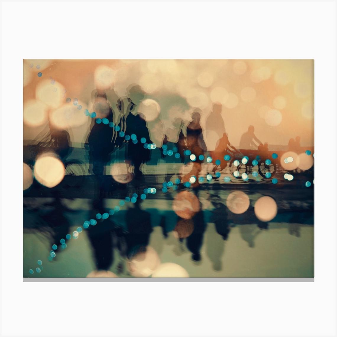 Lost In The Lights Canvas Print by Yalim Vural