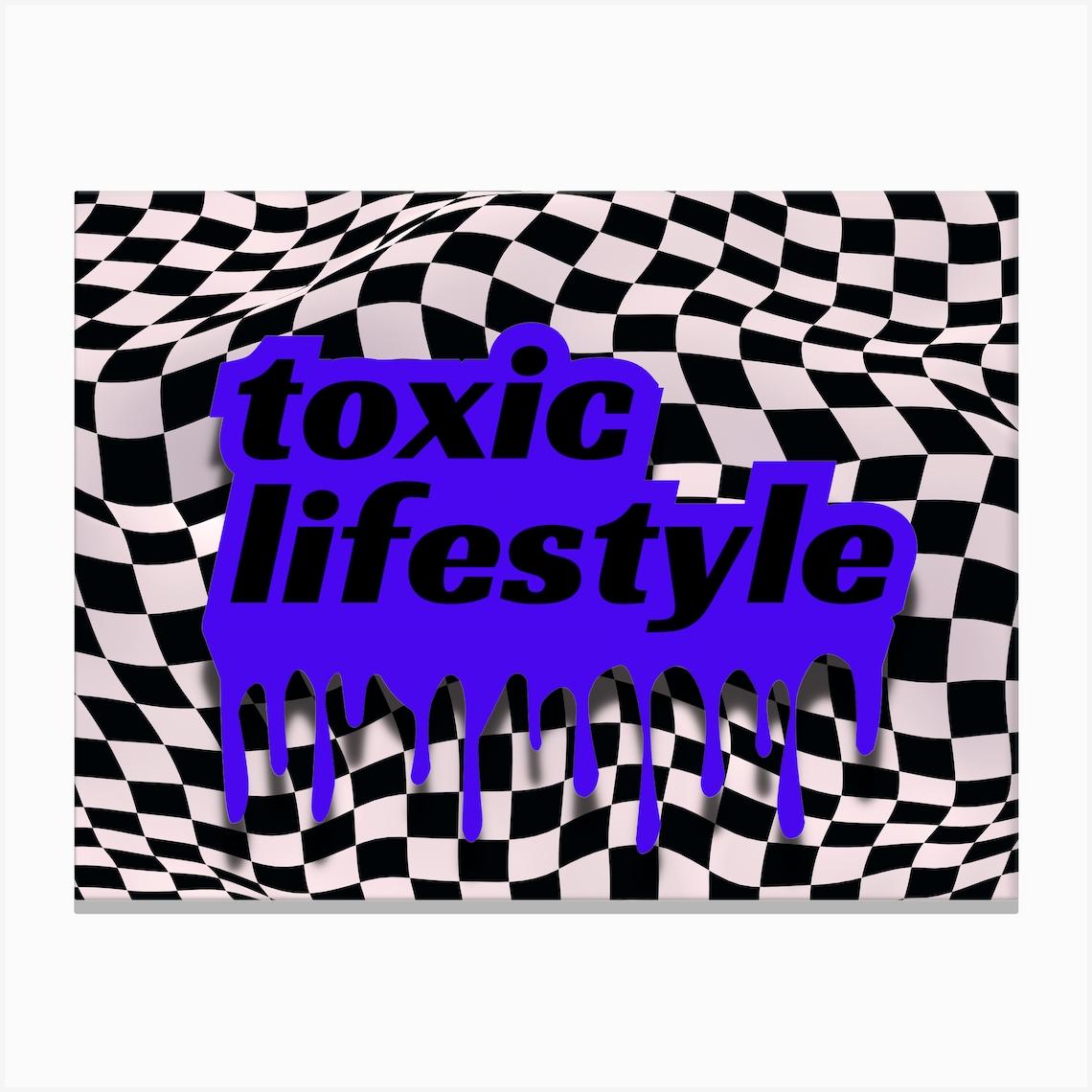 Trippy Toxic Sticker Canvas Print by ThatPosterGirl
