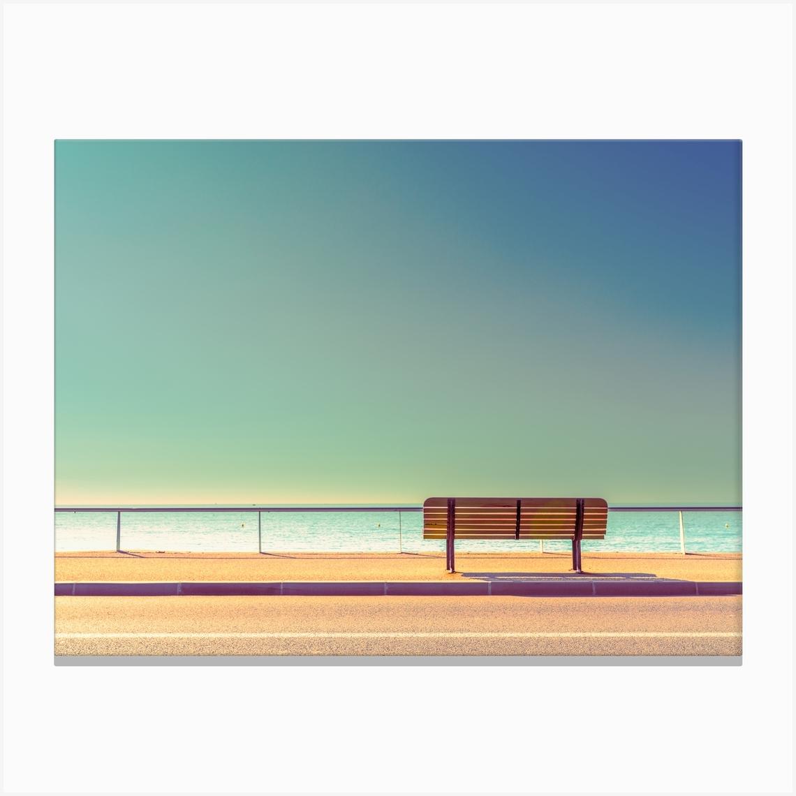 The Bench Canvas Print by 1x