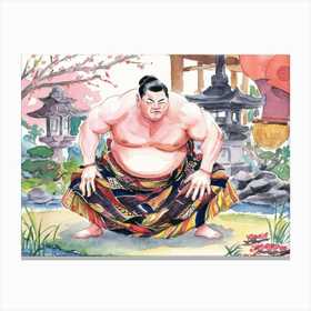 Sumo Wrestling Art Print by Dackshina Migara - Fy