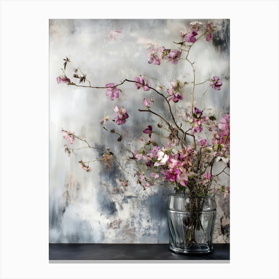 Flowers In A Vase Canvas Print by JBJart Justyna Jaszke