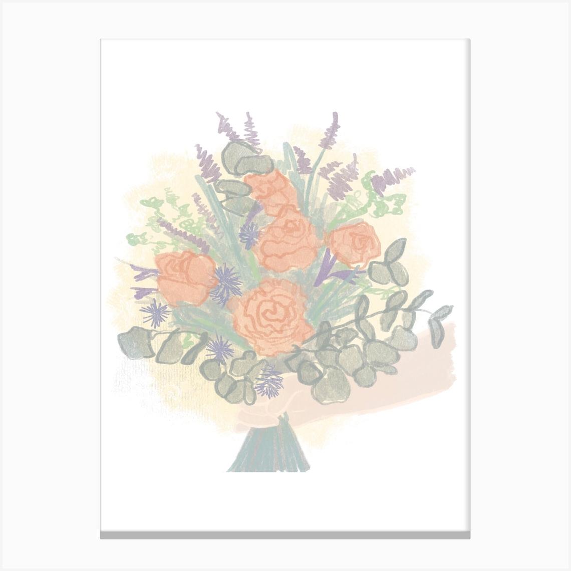 Flower Bunch Canvas Print by Han Roe