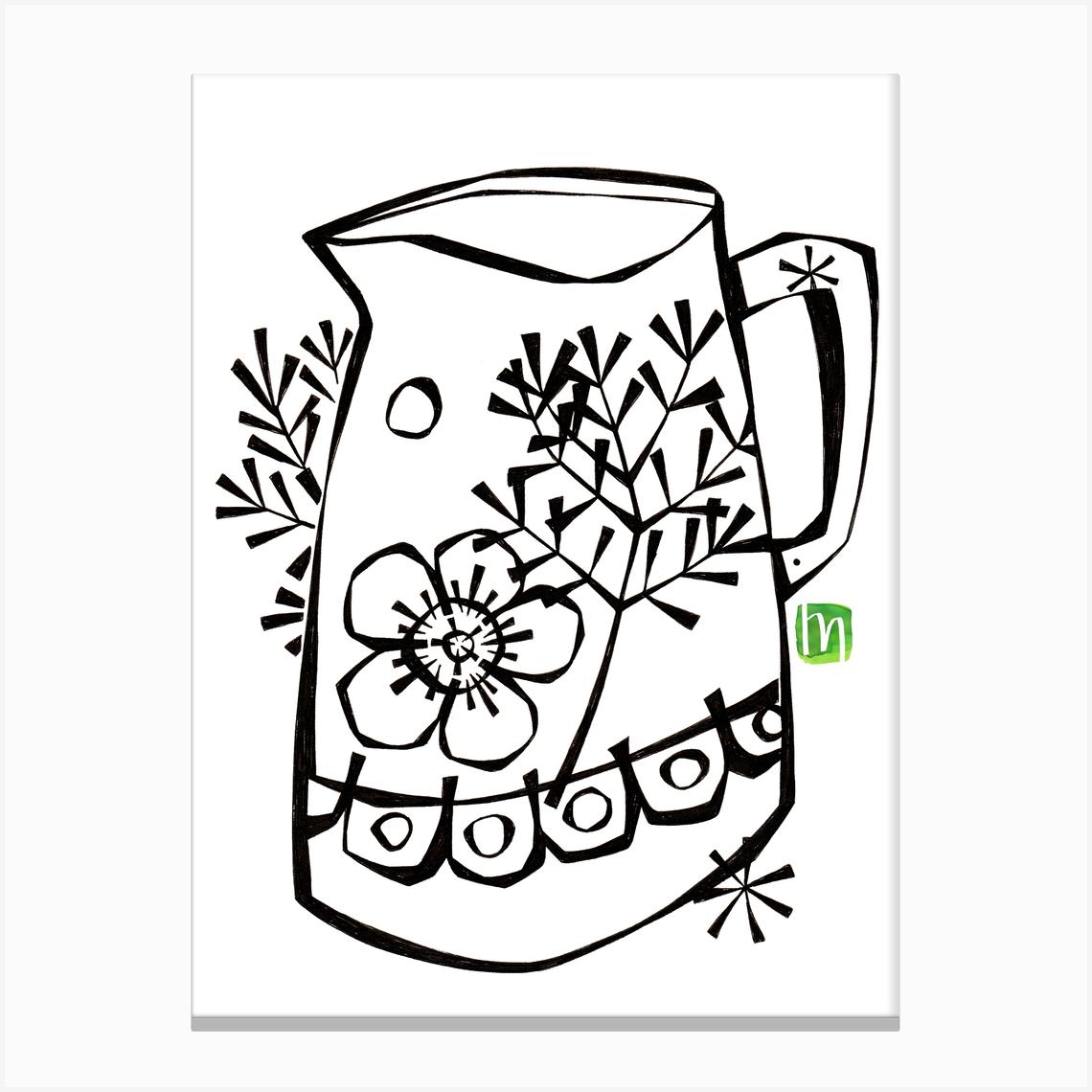 One Very Jolly Jug Canvas Print by moira carter