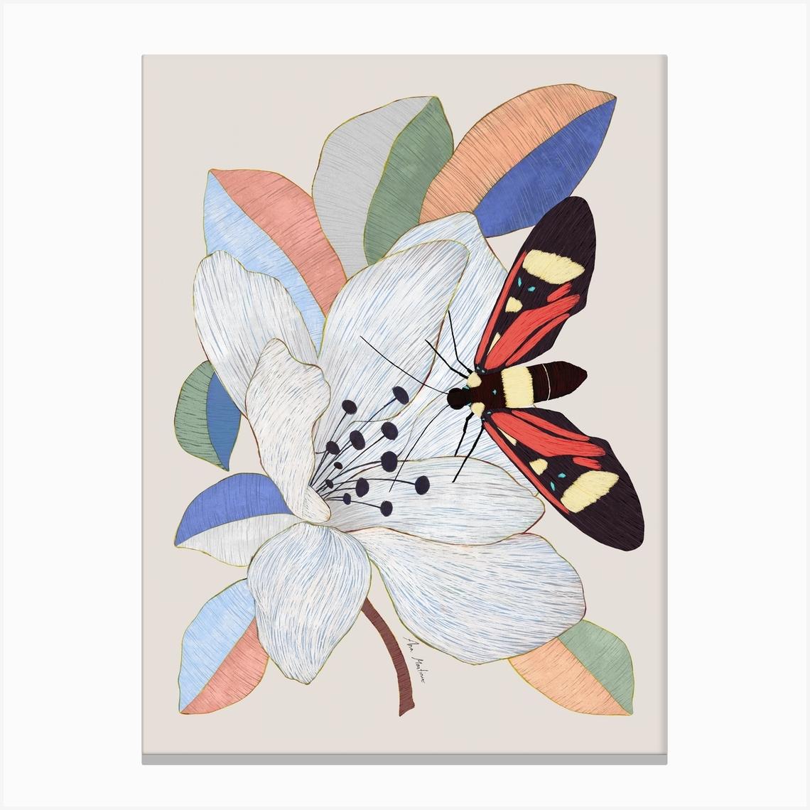 Magnolia Flower Canvas Print by El Buen Limon