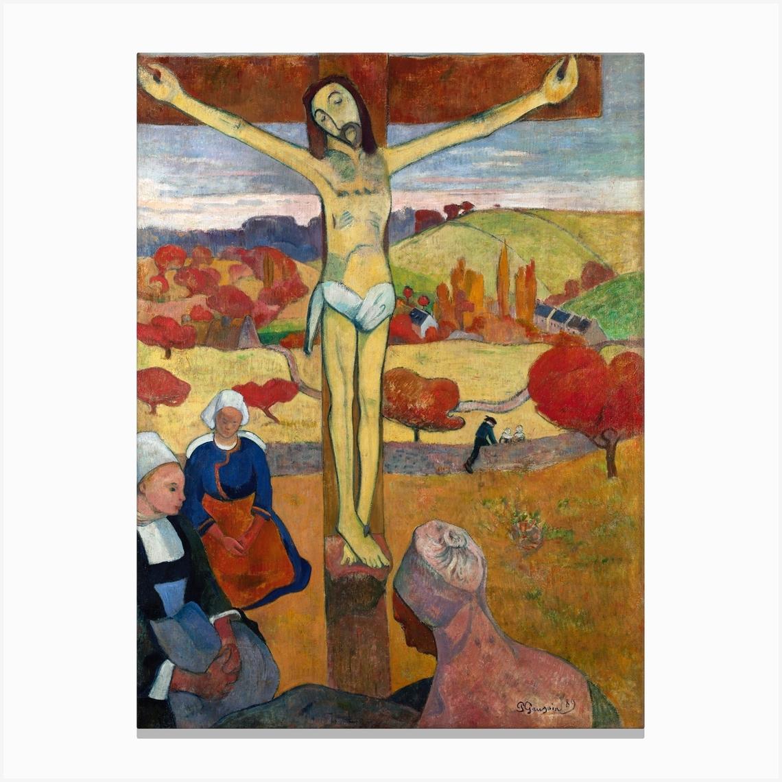 The Yellow Christ (Le Christ Jaune) (1886), Paul Gauguin Canvas Print by Fy! Classic Art Prints and Posters