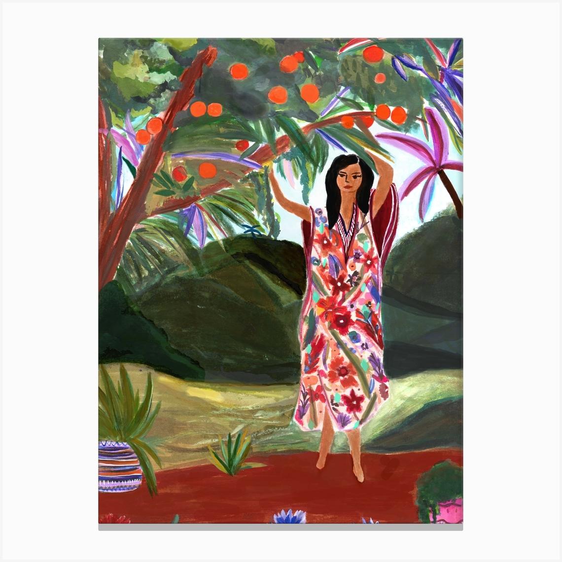 Mango Lady Canvas Print by Krupali Patel