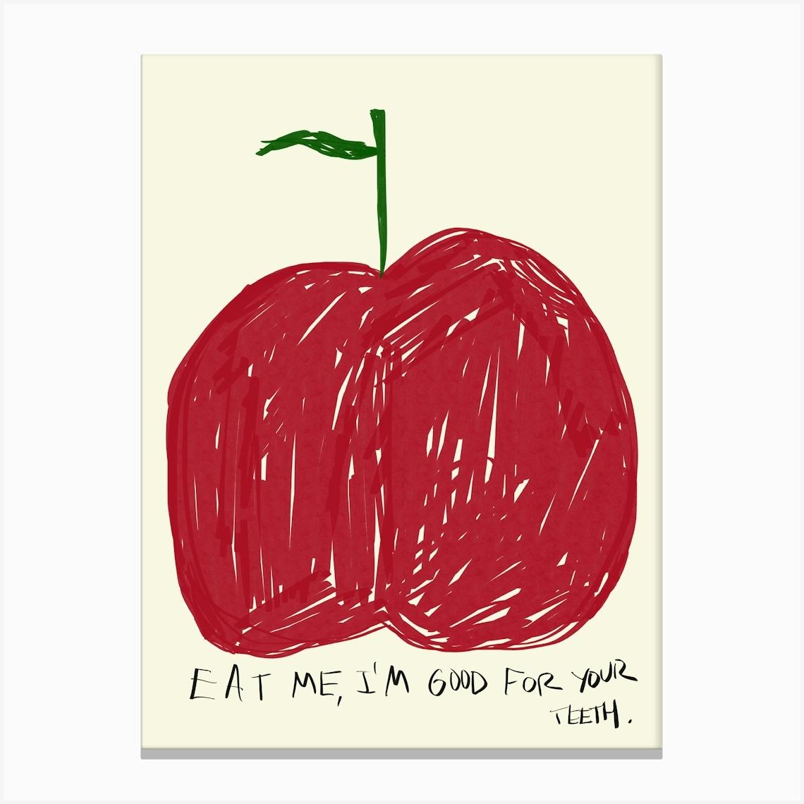 Apple Art Print Canvas Print by Byalmaklub