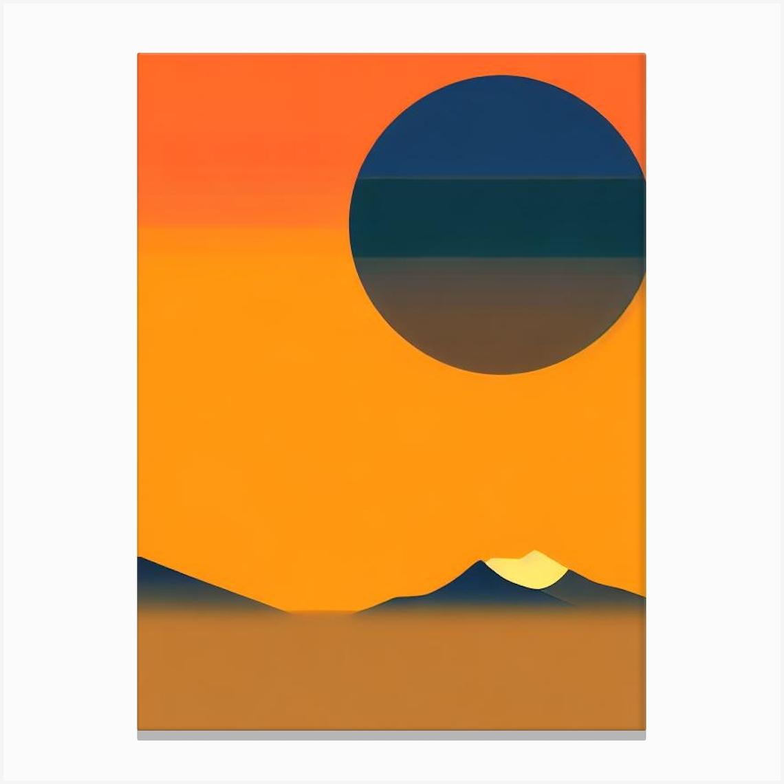 Andasibe Retro Two Tone Canvas Print by National Park Posters