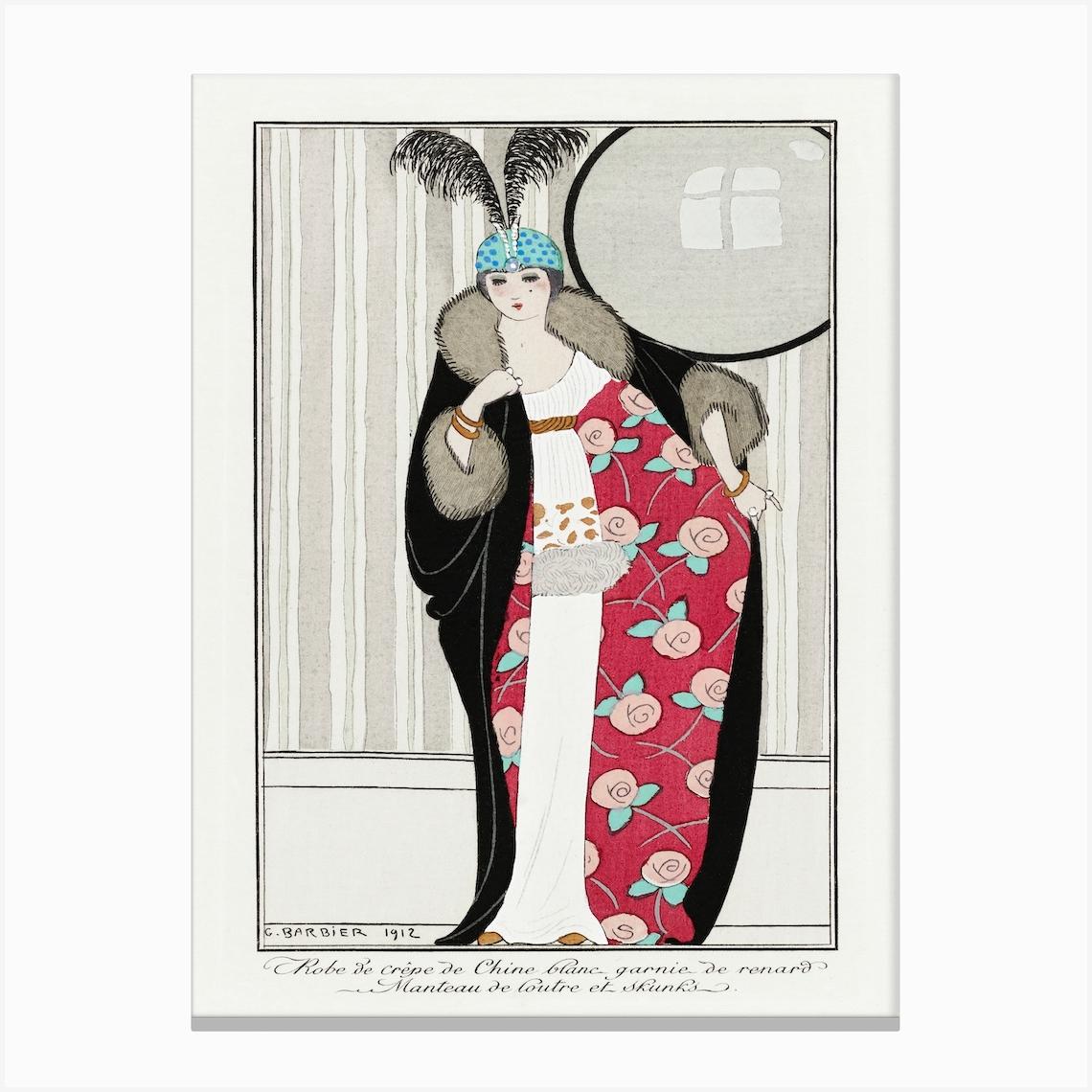 Costumes Parisiens No 2, George Barbier Canvas Print by Fy! Classic Art Prints and Posters