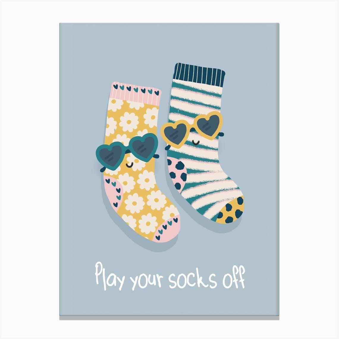 Socks Canvas Print by Athelea Grey