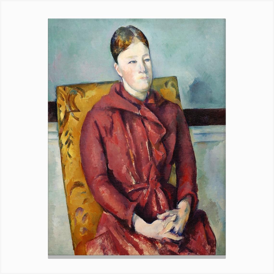Madame Cézanne In A Yellow Chair, Paul Cézanne Leinwandbild