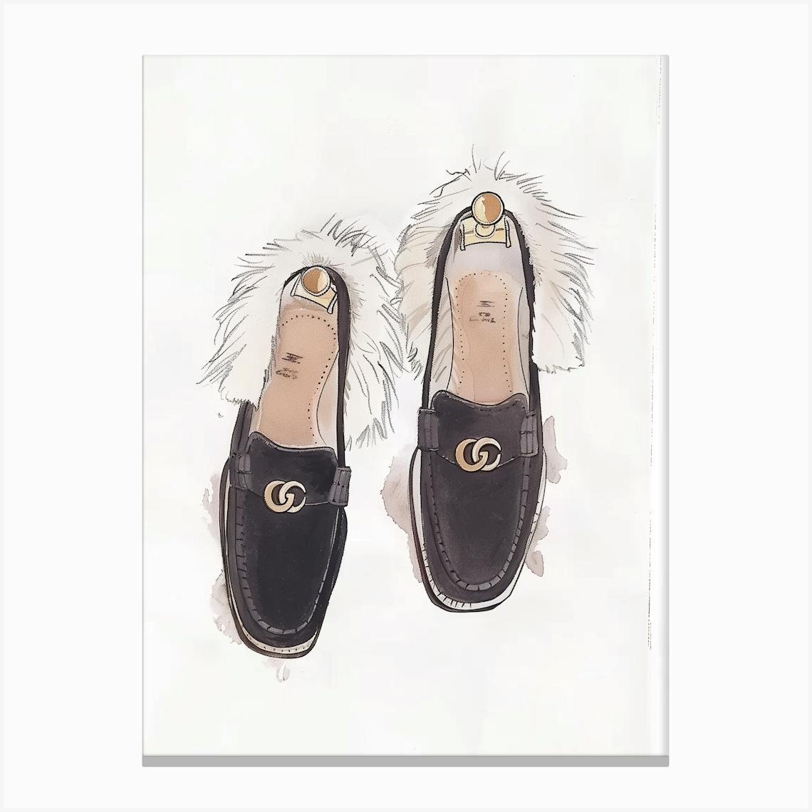Gucci Loafers Painting 1 Canvas Print by AST prints