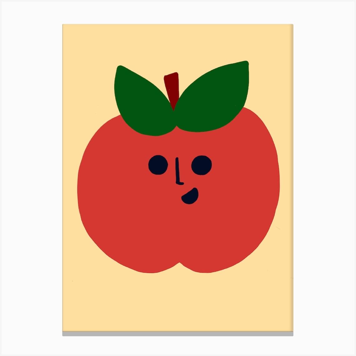 Red Apple Canvas Print by Freya MacPhail