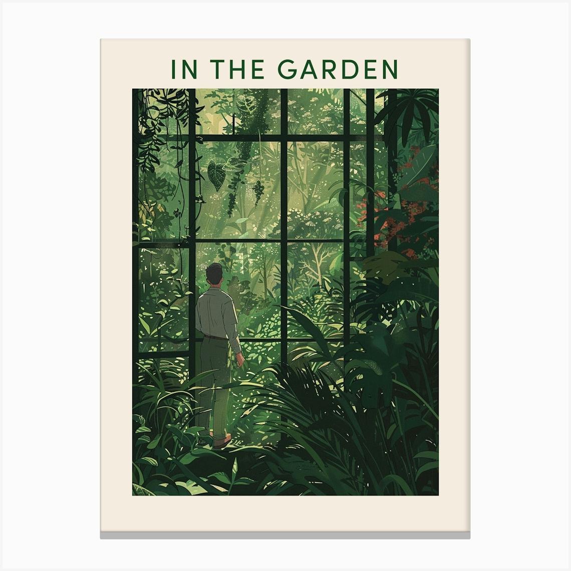 In The Garden Poster Green 2 Canvas Print by Gardens of the World Art Prints & Posters