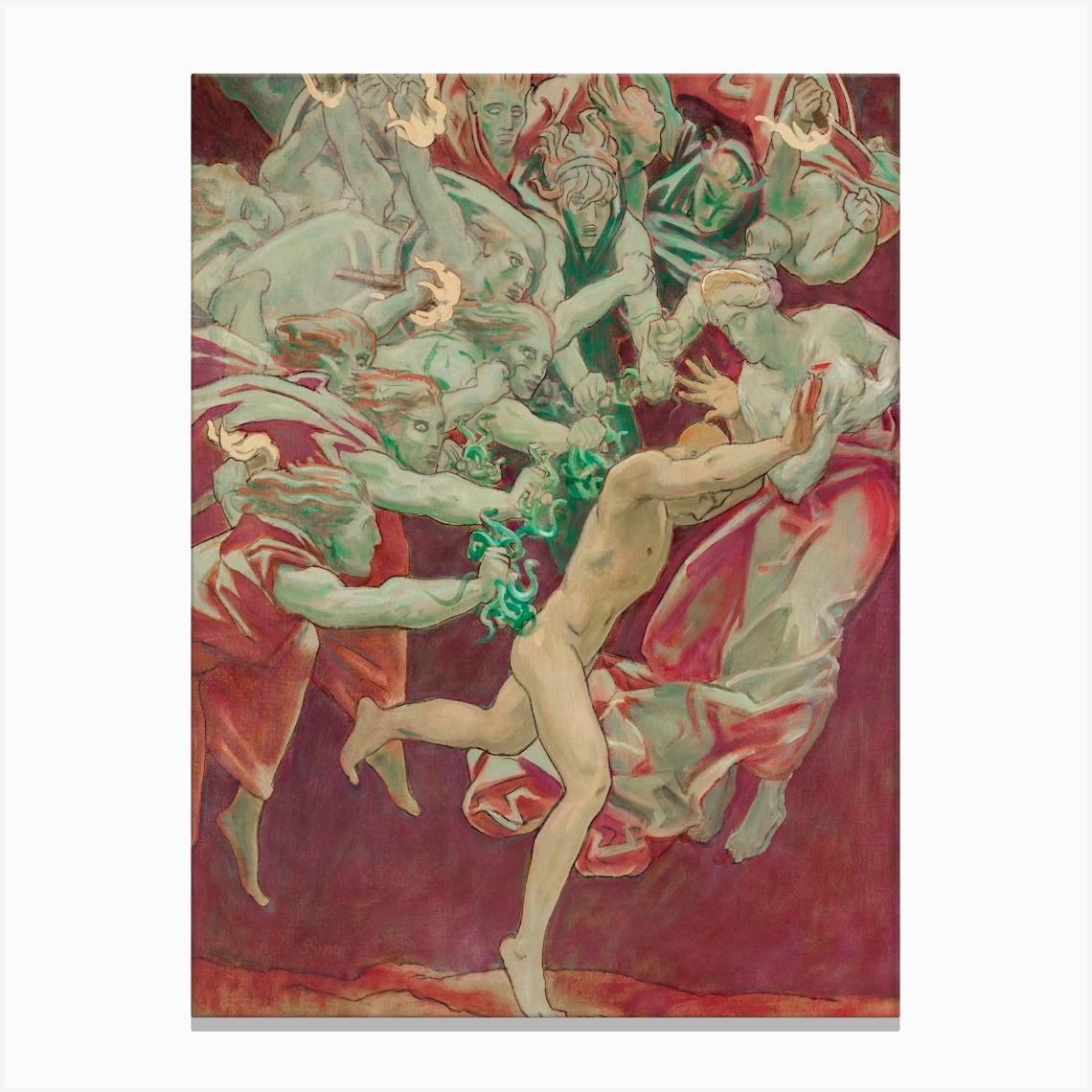 Study For The Museum Of Fine Arts, Boston, Murals Orestes And The Furies, John Singer Sargent Canvas Print by Fy! Classic Art Prints and Posters