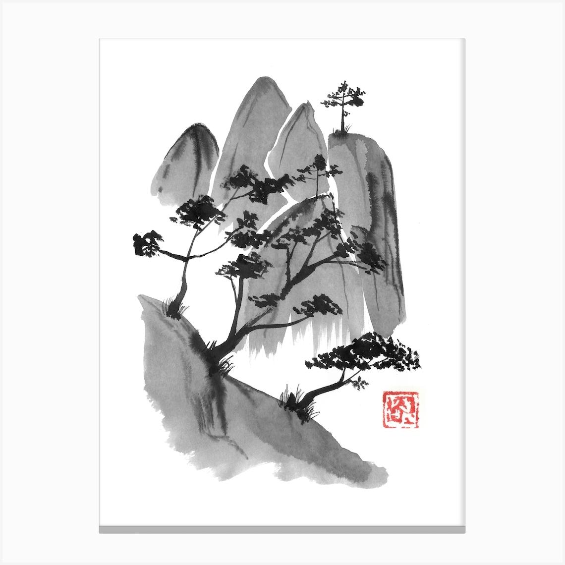 Cliff Canvas Print by Pechane Sumie
