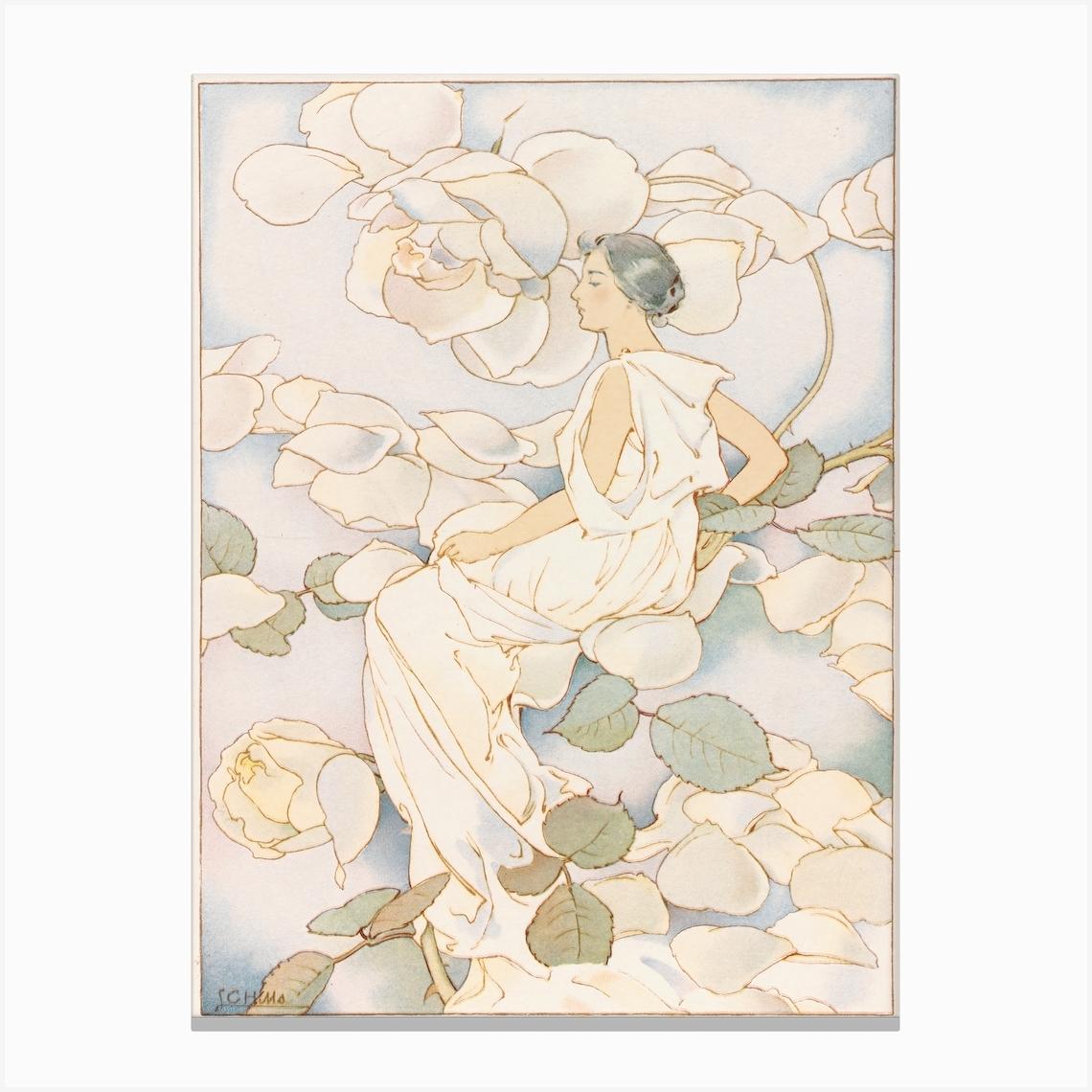 Flower Fairy 2 Canvas Print by Fy! Classic Art Prints and Posters