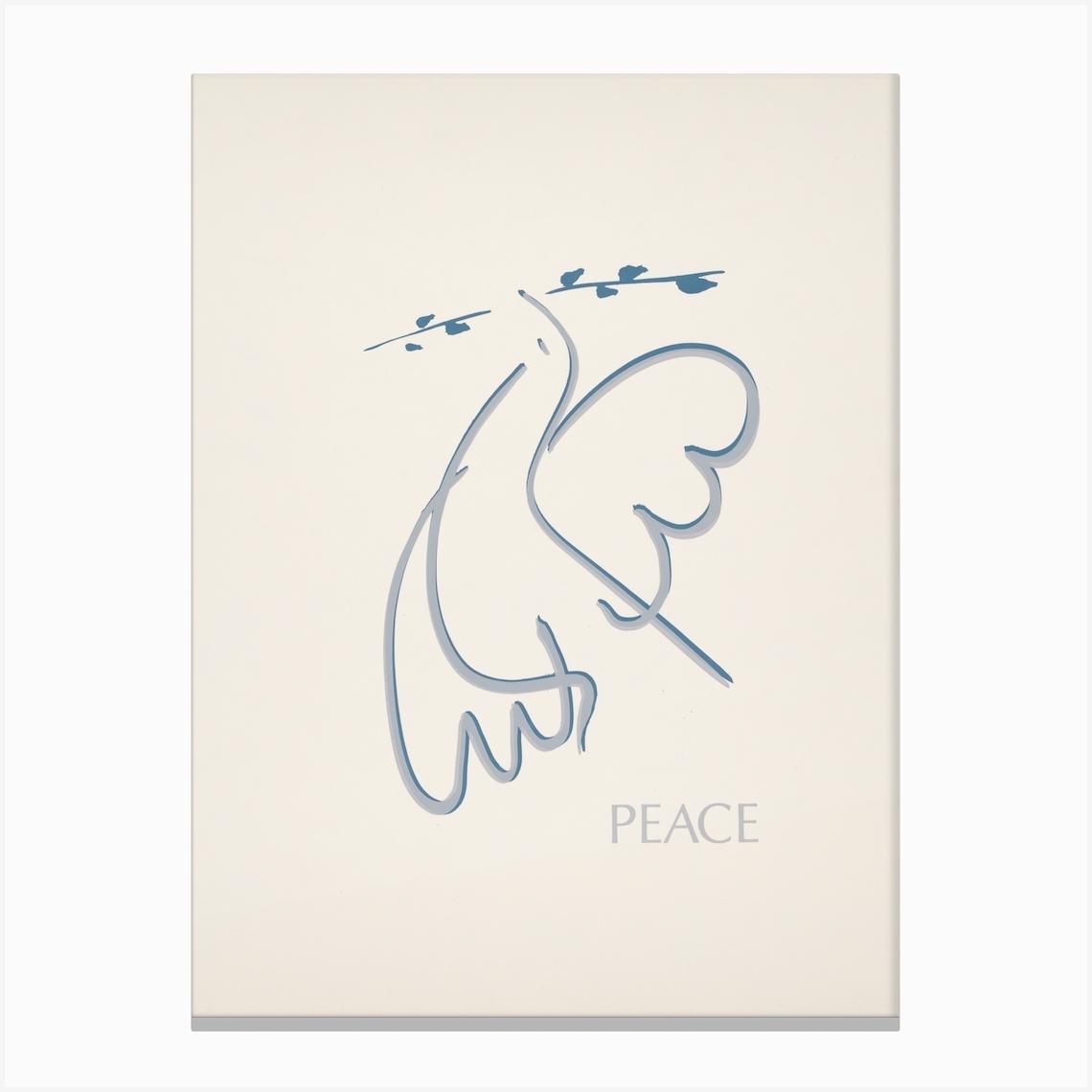 Peace Vintage Poster Canvas Print by Fy! Classic Art Prints and Posters