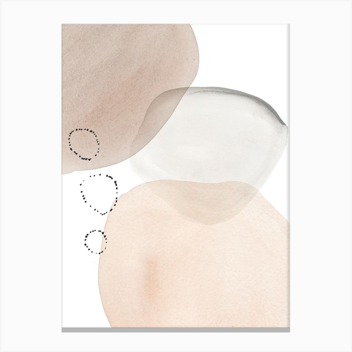 Abstract Blush Watercolor Canvas Print by Willow Home & Co
