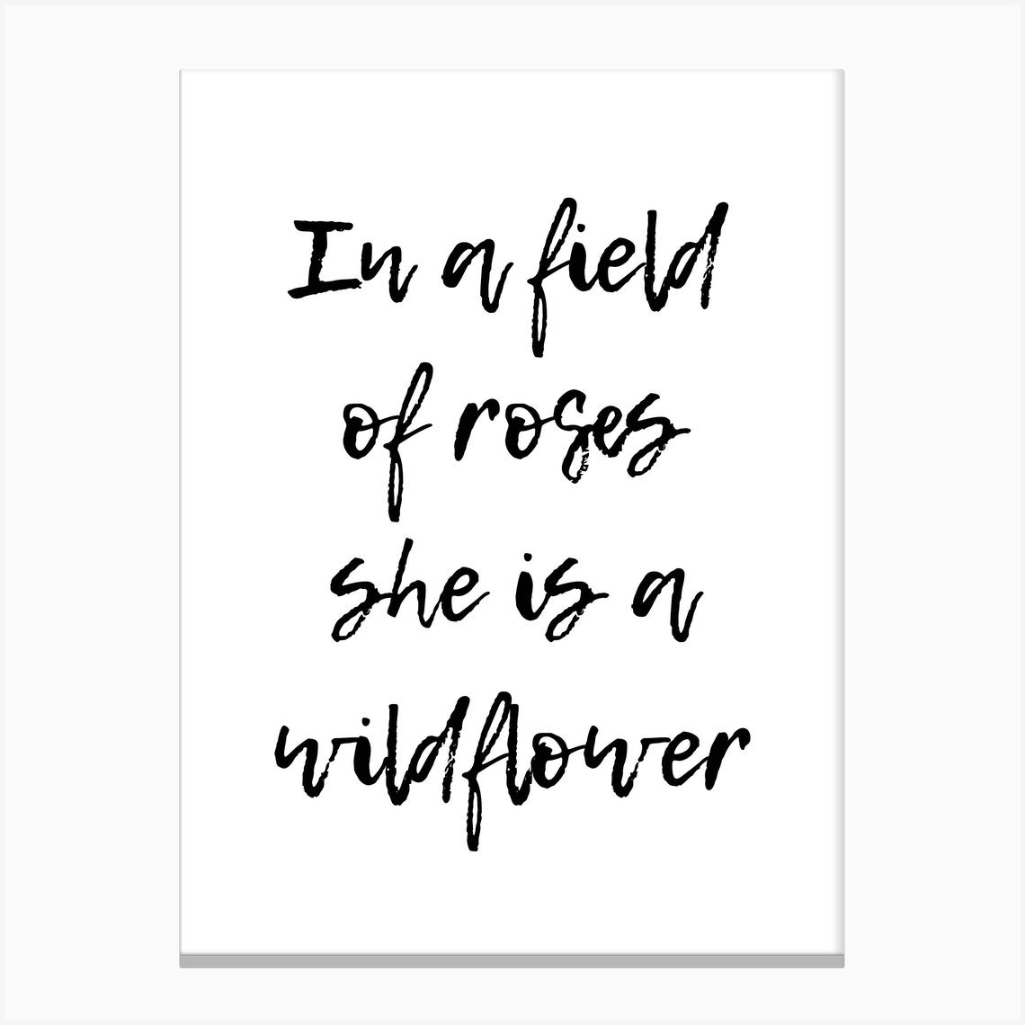 In A Field Of Roses Canvas Print by Nestory UK