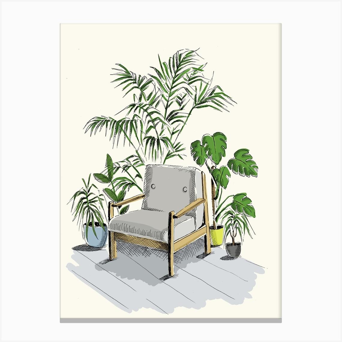 Chair In A Corner Canvas Print by Lola Star